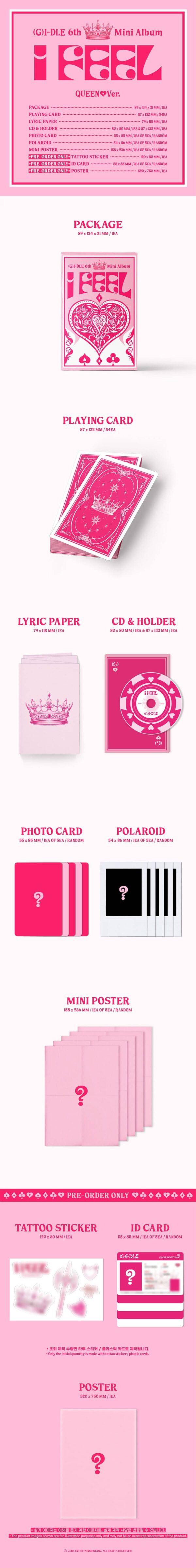 G I DLE 6th Mini Album I Feel Queen Ver Kpop Wholesale