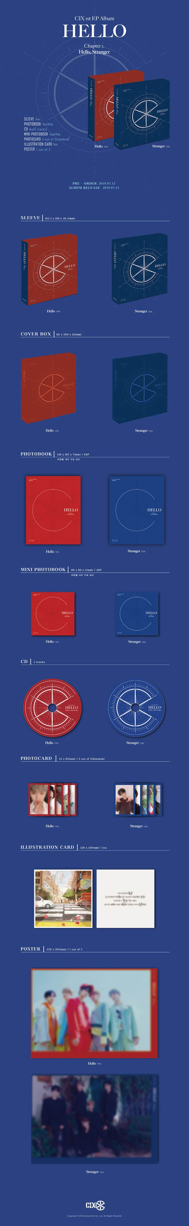 CIX – 1st EP [HELLO] Chapter 1. Hello, Stranger - Kpop Wholesale