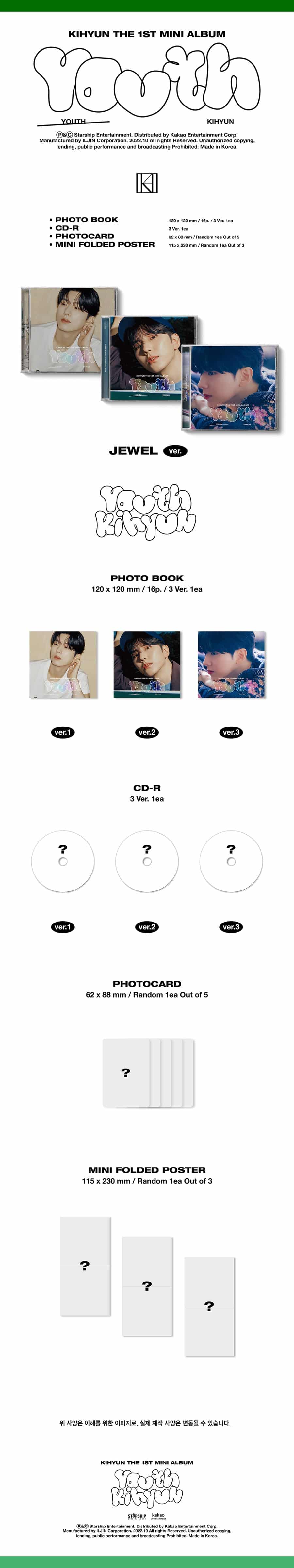 kihyun-1st-mini-album-youth-jewel-ver-wholesales