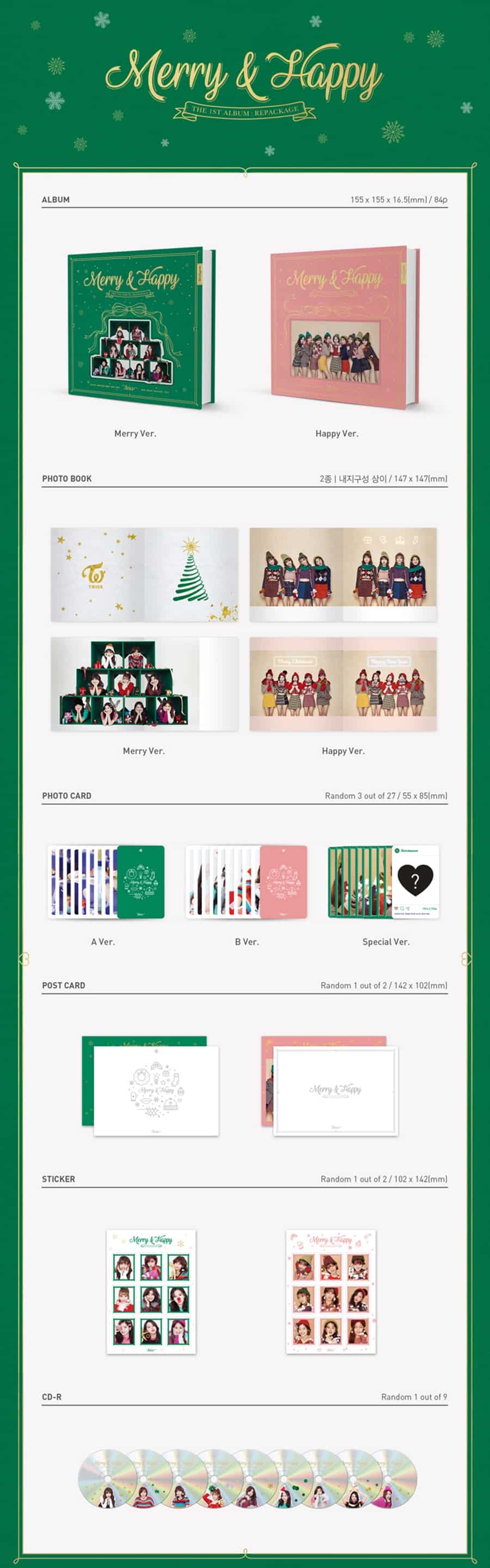 twice-1st-album-repackage-merry-and-happy-wholesales