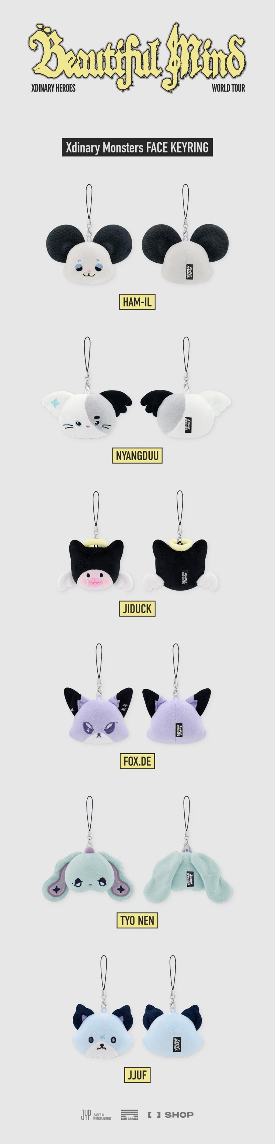 xdinary-heroes-xdinary-monsters-face-keyring-beautiful-mind-wholesale