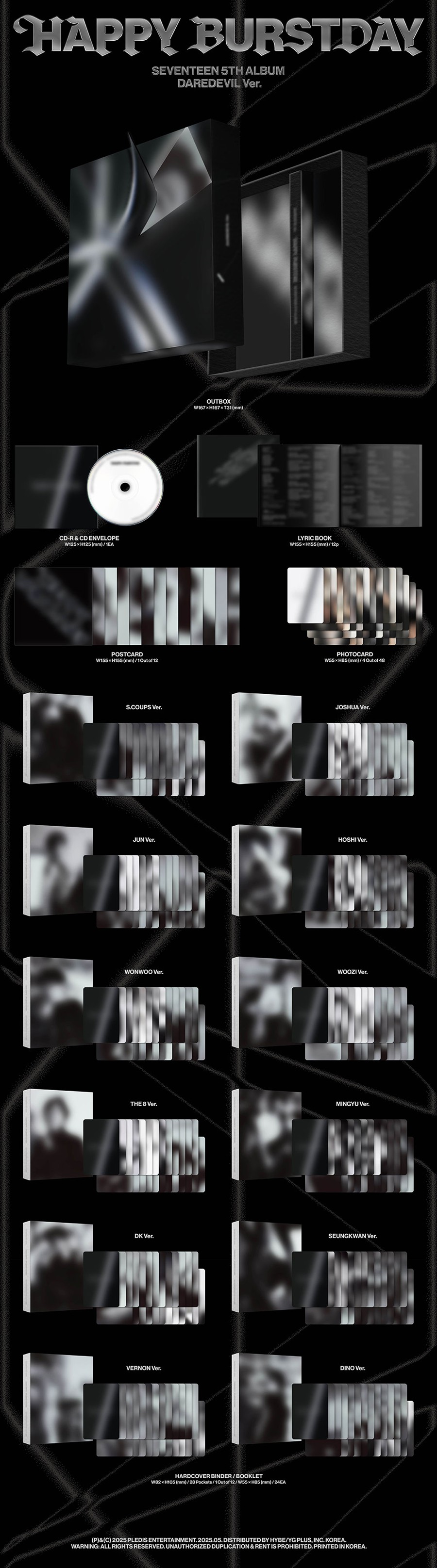 seventeen-5th-album-happy-burstday-daredevil-ver-wholesale