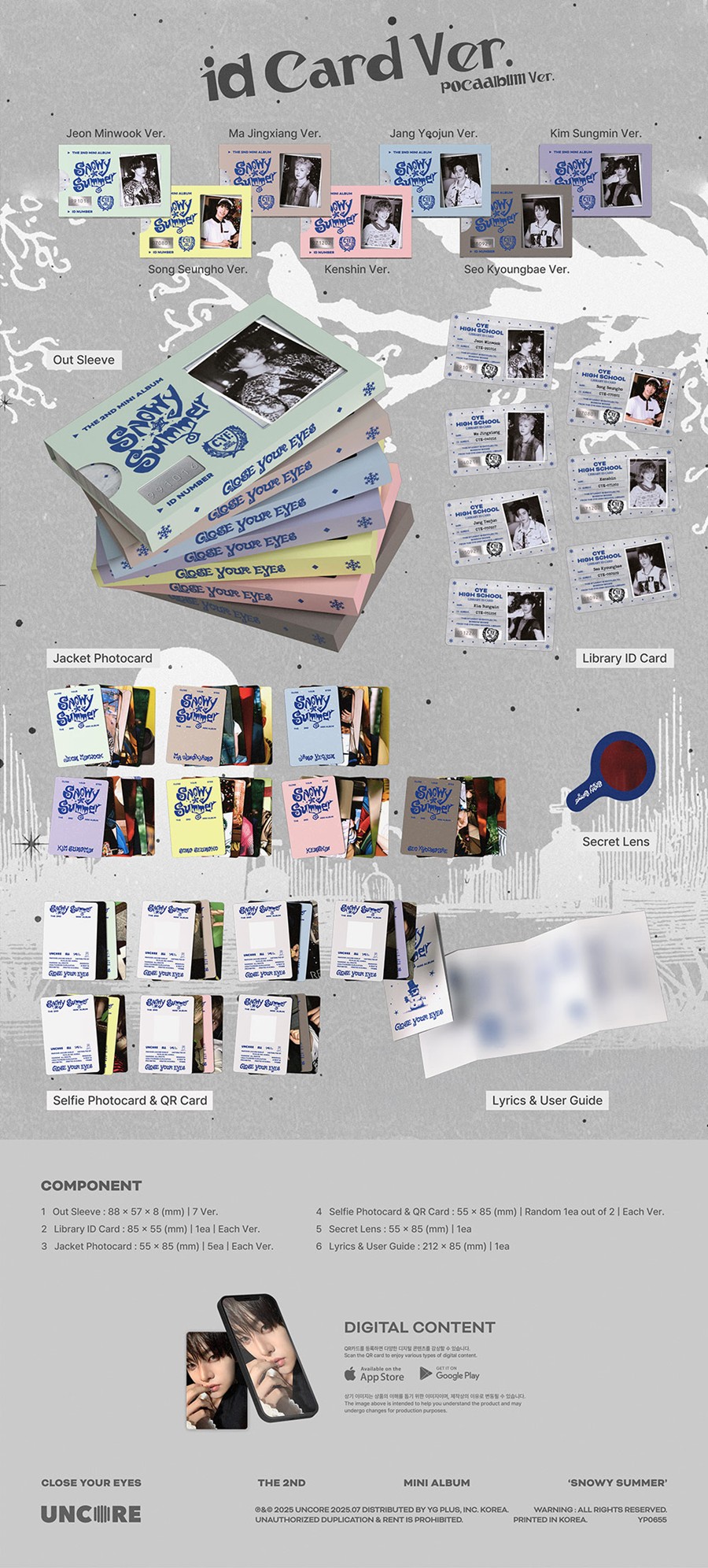 close-your-eyes-the-2nd-mini-album-snowy-summer-id-card-ver-pocaalbum-wholesale