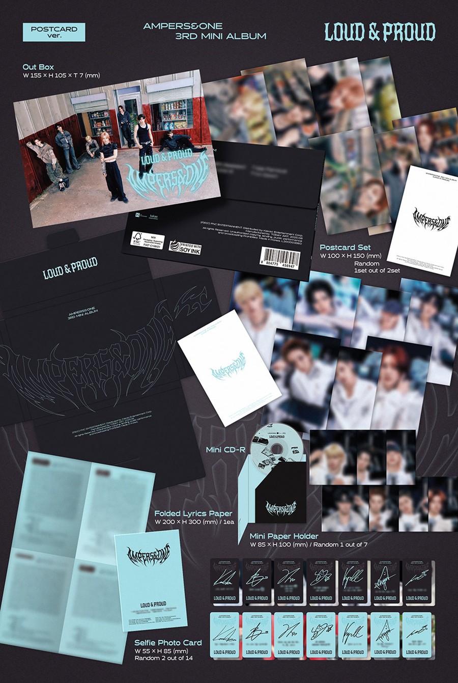 ampers-one-3rd-mini-album-loud-proud-postcard-ver-wholesale