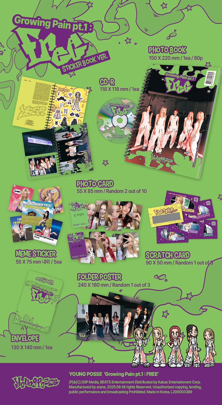 young-posse-4th-ep-growing-pain-pt-1-free-sticker-book-ver-wholesale