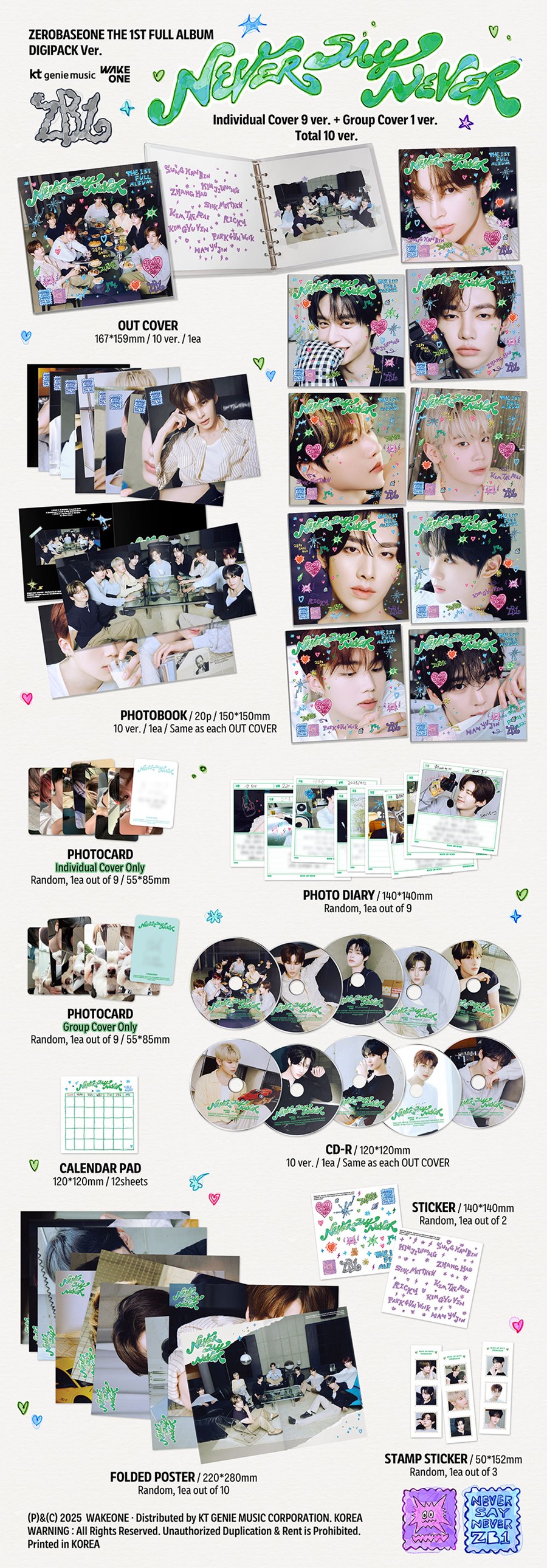 zerobaseone-the-1st-full-album-never-say-never-digipack-ver-wholesale