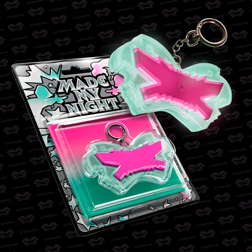 le-sserafim-2nd-single-album-made-my-night-glow-cliker-keychain-pink-ver le-sserafim-2nd-single-album-made-my-night-glow-cliker-keychain-pink-ver