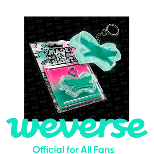 weverse-pob-le-sserafim-2nd-single-album-made-my-night-glow-clicker-keychain-mint-ver