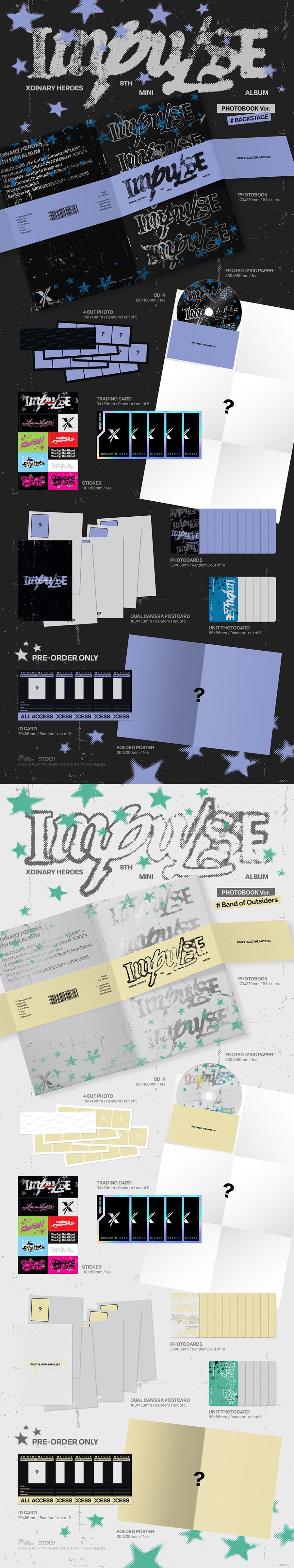 xdinary-heroes-9th-mini-album-impulse-backstage-ver-band-of-outsiders-ver-wholesale