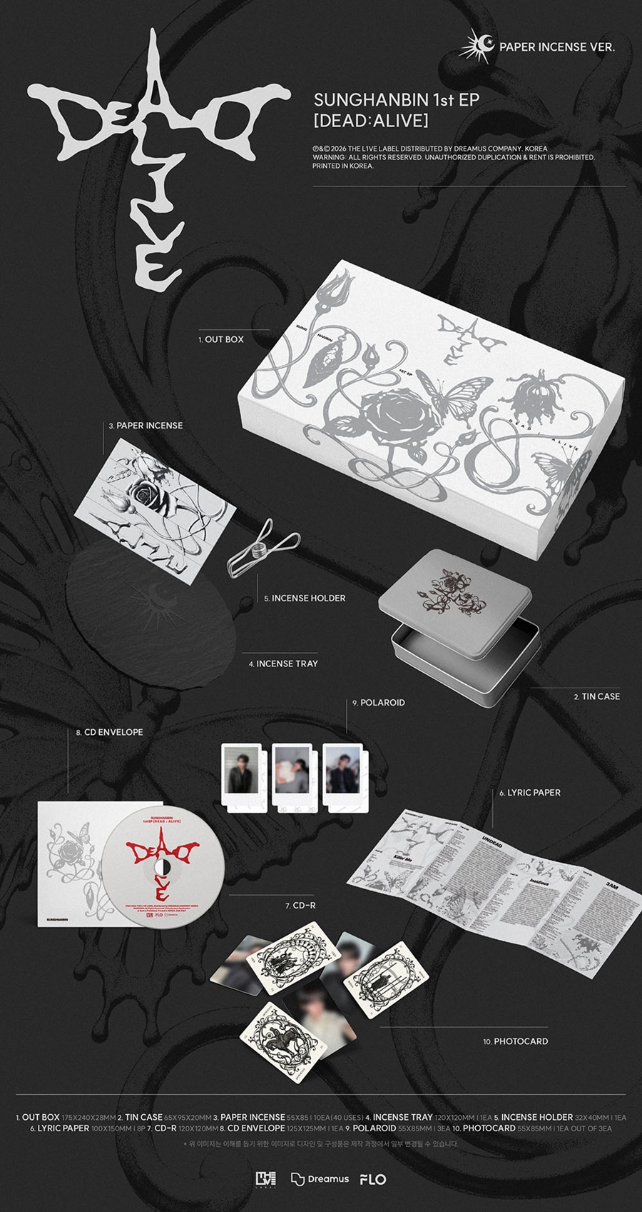 zerobaseone-sunghanbin-1st-mini-album-dead-alive-paper-incense-ver-wholesale