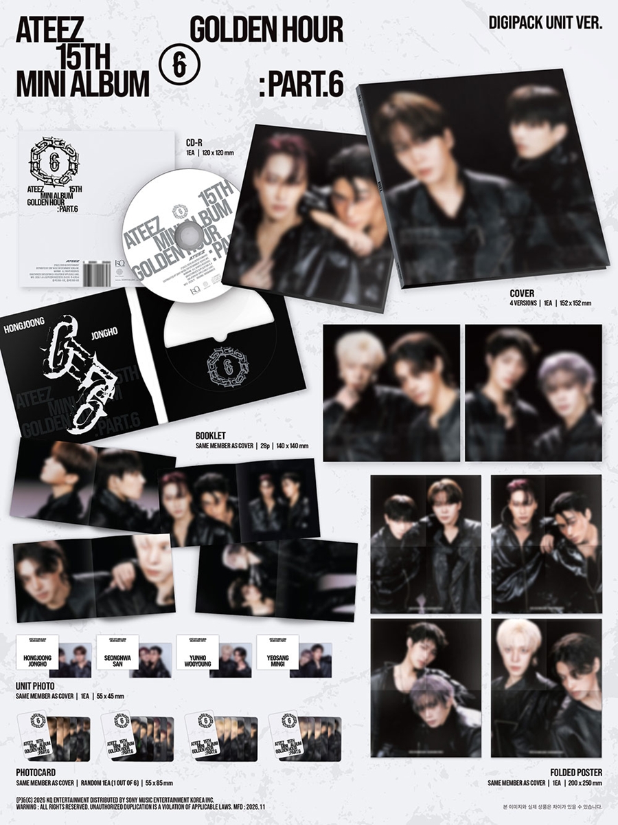 ATEEZ – 15th Mini Album [GOLDEN HOUR : Part.6] (DIGIPACK UNIT VER ...