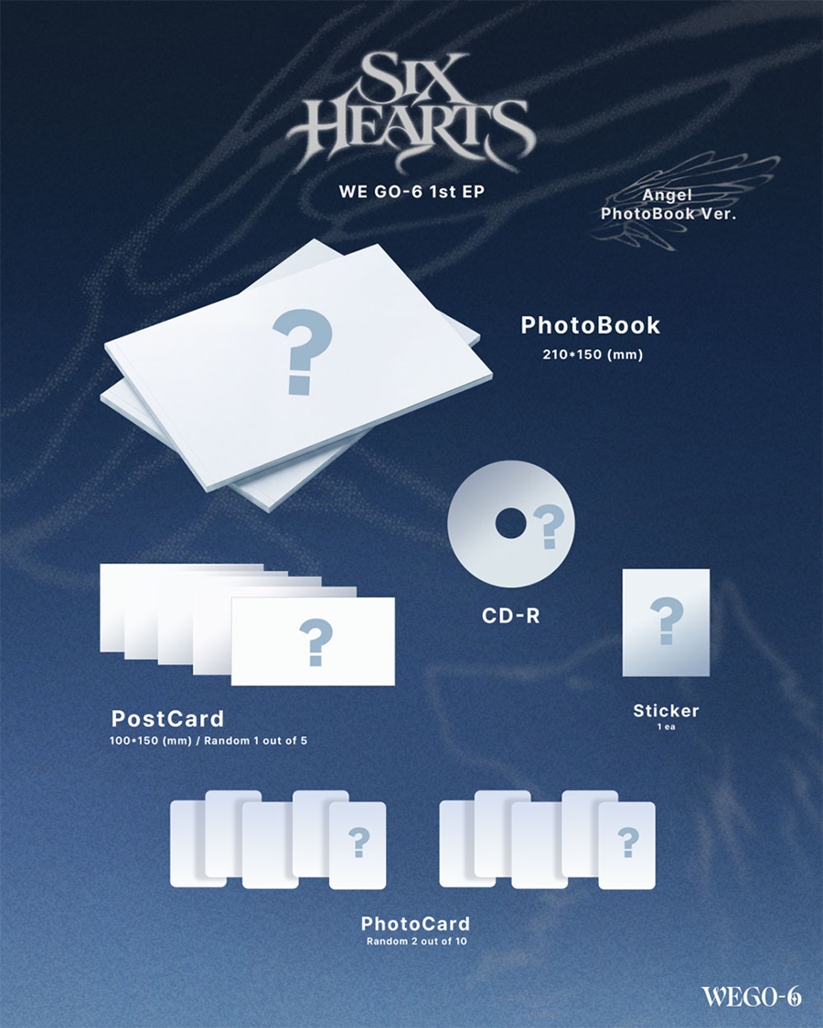we-go-6-1st-mini-album-six-hearts-angel-photobook-ver-wholesale