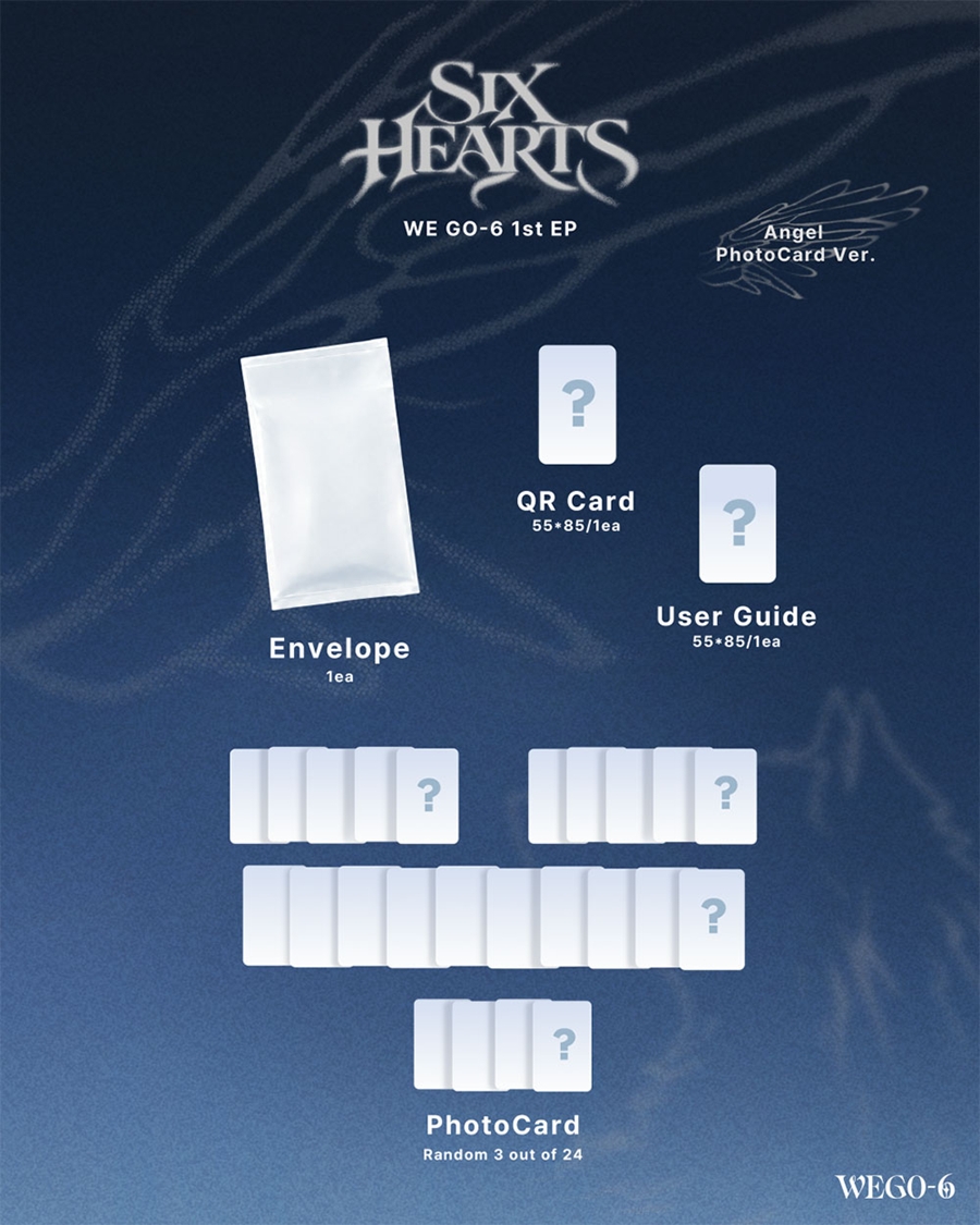 we-go-6-1st-mini-album-six-hearts-angel-photocard-ver-qr-wholesale